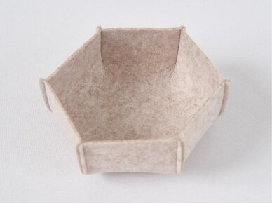 Bread box hexagonal made of sand felt