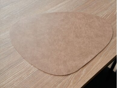 Leather placemat brown 1