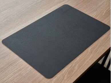 Dual-sided leather placemat black/caramel 1