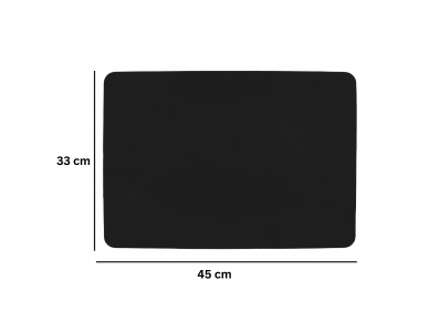 Dual-sided leather placemat black 2