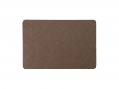 Dual-sided leather placemat brown