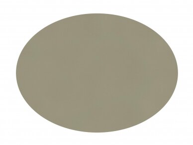 Leather placemat for TOGO oval taupe