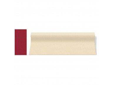 Cutlery pocket bordeaux, Airlaid textile 2