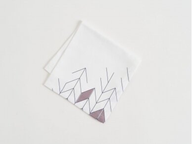 Napkin Christmas burgundy ARBORE, white