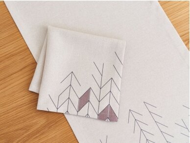 Napkin Christmas burgundy ARBORE, sandy 1