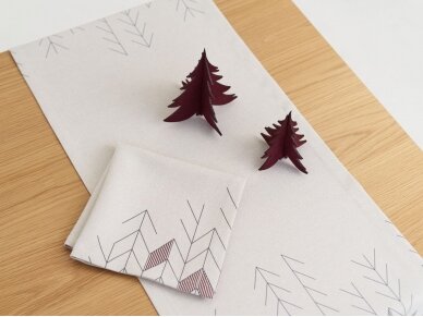 Napkin Christmas burgundy ARBORE, sandy 3