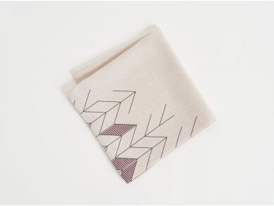 Napkin Christmas burgundy ARBORE, sandy