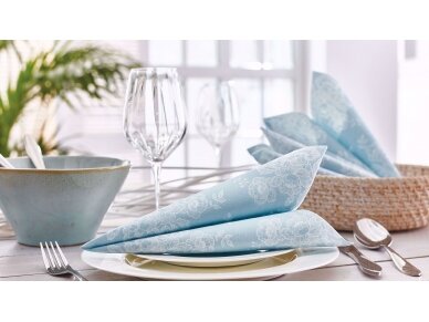 Napkins light blue, Airlaid textile 3