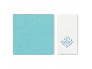 Napkins turquoise, Airlaid textile 1