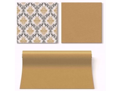 Napkins ROYAL ORNAMENT gold, Airlaid textile 1