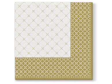 Napkins SUBTLE GRID gold, Airlaid textile