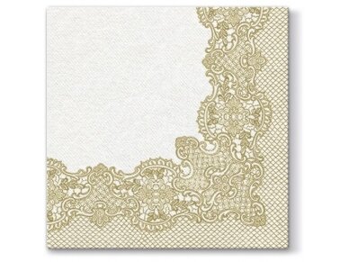 Napkins ROYAL LACE gold, Airlaid textile