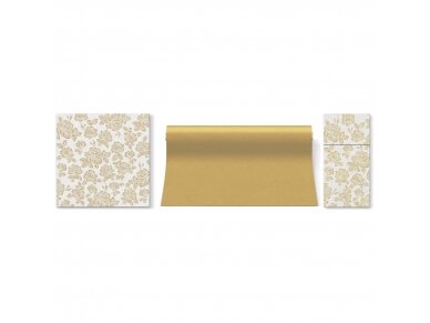 Napkins SUBTLE ROSES gold, Airlaid textile 1