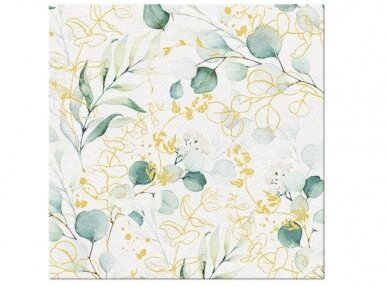 Napkins golden EUCALYPTUS Airlaid textile