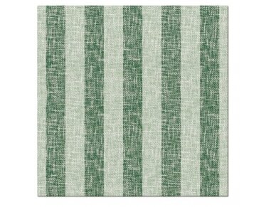 Napkins Linen Stripes green, Airlaid textile