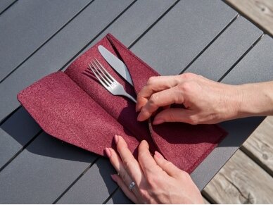 Cutlery holder from felt burgundy 1