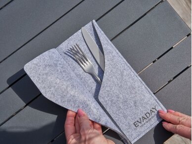 Cutlery holder from felt gray 2