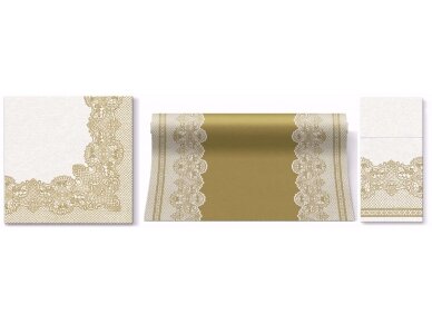 Takelis auksinis Airlaid, „Royal Lace“ gold 1