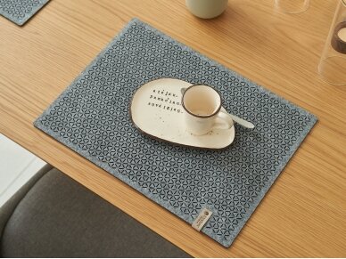 Felt placemat rectangular "Stelle" gra