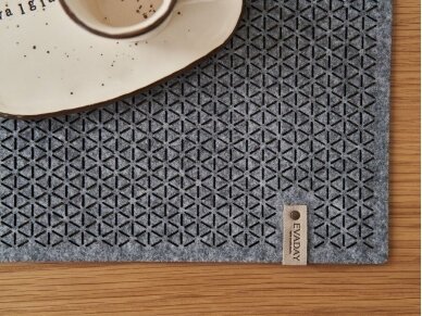 Felt placemat rectangular "Stelle" gra 2