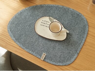 Felt placemat "Stelle" grey