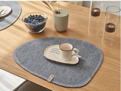 Felt placemat "Stelle" grey 1