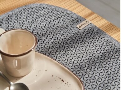 Felt placemat "Stelle" grey 3